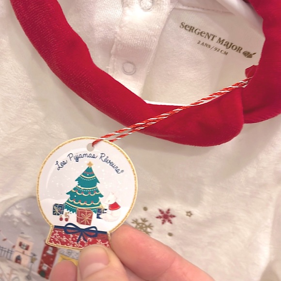 Sergeant major white velour with red NWT 24m festive holiday top - Picture 5 of 6